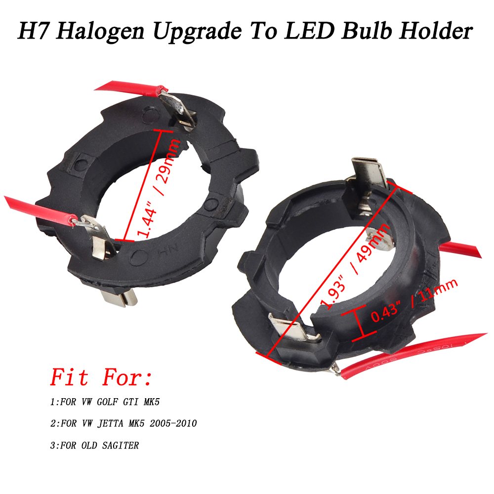 2pcs h7 LED-Scheinwerfer fassung Glühlampe Scheinwerfer lampen